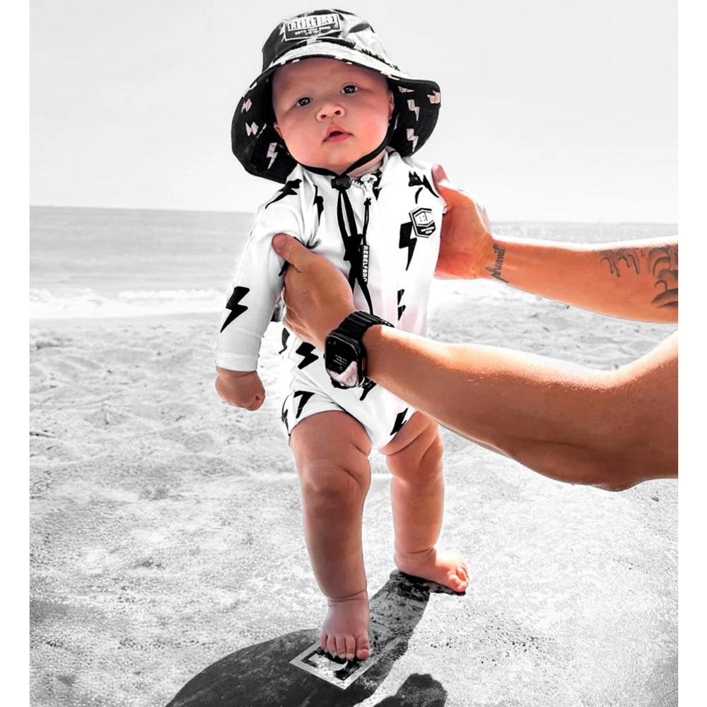 UPF50+ SWIM ROMPER IN BOWIE 6-12m